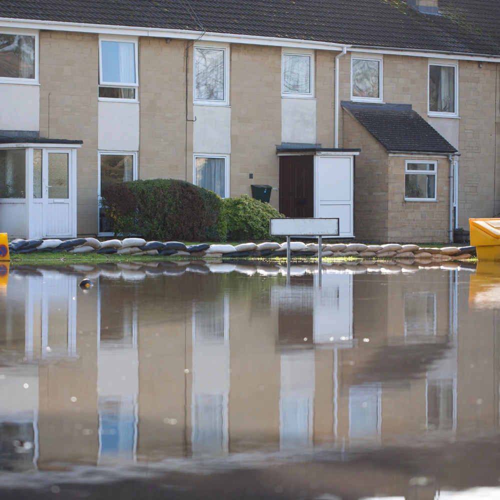 Picture of flooded homes