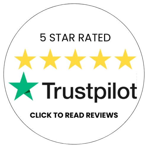 A Picture of a five star Trustpilot review image with the text click to read reviews. If you click it it will take you to a selection of 5 Star Google Reviews of emergency drainage reviews and drain unblocking in Coventry